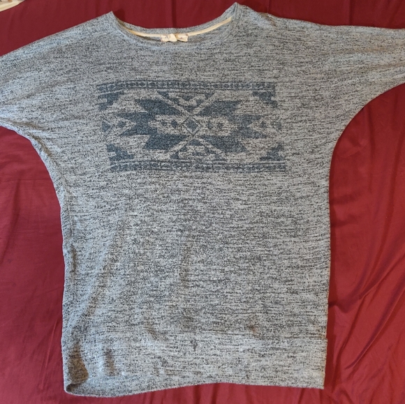 LAST CHANCE Hippie Rose Grey 3/4 Sleeve Top - Picture 5 of 10